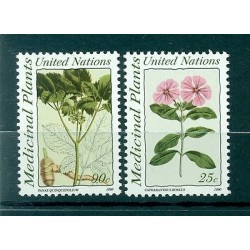 Nations Unies New York 1990 - Michel n.600/01 - "Plantes Médicinales"