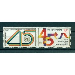 Nations Unies New York 1990 - Michel n.602/03 - 45e anniversaire de l'Organisat