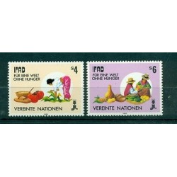 Nations Unies Vienne 1988 - Y & T n. 79/80 - FIDA pour un monde sans faim