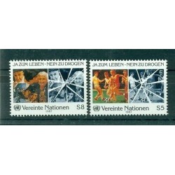 Nations Unies Vienne 1987 - Y & T n.71/72 - Oui à la Vie - Non à la Drogue