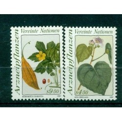 Nations Unies Vienne 1990 - Y & T n.106/07 -  Plantes Médicinales (Michel n. 102/03)