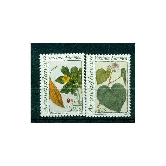 Nations Unies Vienne 1990 - Michel n.102/03 - "Plantes Médicinales"