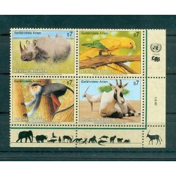 United Nations Vienna 1995 - Y & T n. 200/03 -  Endangered Species (III) (Michel n. 180/83)