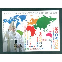 Vaticano 2014 - Mi. n. Bl. 52 - "Viaggi del Papa" Francesco I