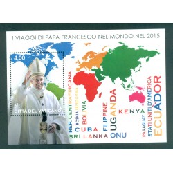 Vatican 2014 - Mi. n. Bl. 52 - "Viaggi del Papa" Francis I