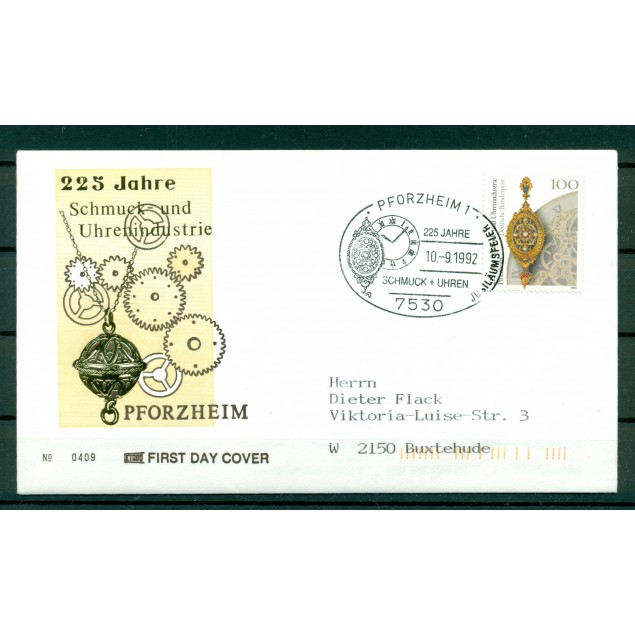 Allemagne  1992 - Y & T n.1459 - Industrie bijoutière et horlogère de Pforzheim