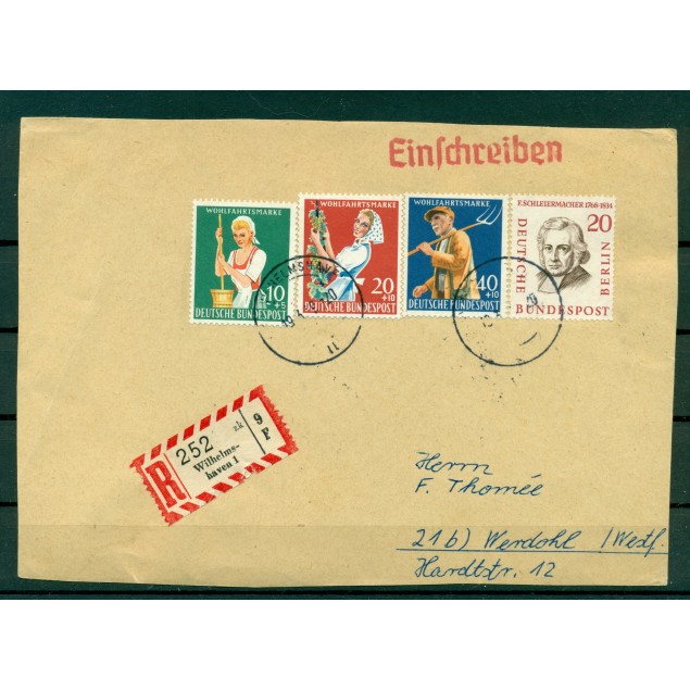 Germania 1959 - Michel n. 298/300 - n.167 Berlino - Lettera raccomandata