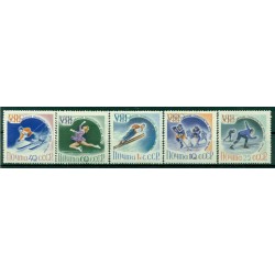 URSS 1960 - Y & T n. 2258/62 - 8es jeux olympiques d'hiver (Michel n. 2317/21)