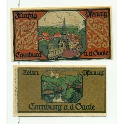 OLD GERMANY EMERGENCY PAER MONEY - NOTGELD Camburg a.d. Saale 1921