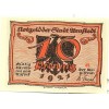 OLD GERMANY EMERGENCY PAPER MONEY - NOTGELD Arnstadt 1921 10 Pf  "a"