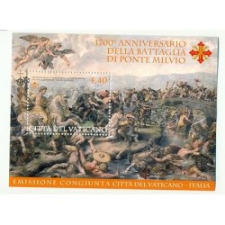 Vatican 2012 - Mi. Bl. n. 38 - Batalille du pont Milvius 1700e anniv.