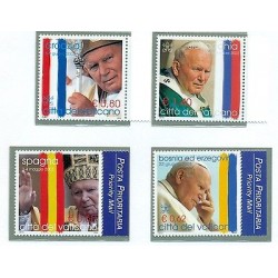 Vatican 2004 - Mi. n. 1484/1487 - "Viaggi del Papa" Jean Paul II