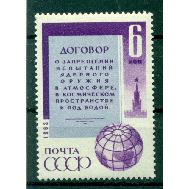 URSS 1963 - Y & T n. 2737 - Interdizione di esperimenti nucleari
