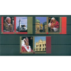 Vatican 2007 - Mi. n. 1573zf/1575zf - Pape Benoît XVI 80è anniversaire