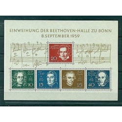 Allemagne -Germany 1959 - Michel feuillet n. 2 - Salle Beethoven - oblit.