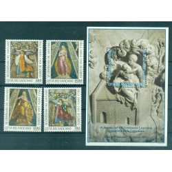 Vatican 1995 - Mi. n. 1136/1139 + 11401 Bl. 15 - Basilica of The Holy House Loreto