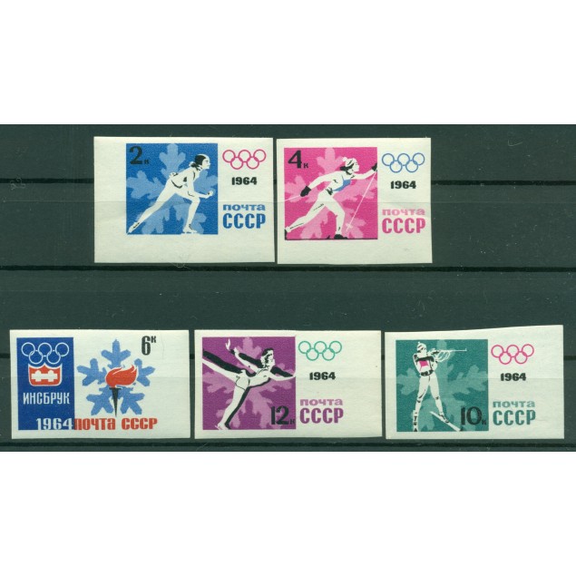URSS 1964 - Y & T n. 2772/76 - 9° Giochi olimpici invernali (Michel n.2866/70 B)