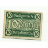 OLD GERMANY EMERGENCY PAPER MONEY - NOTGELD Bishofsheim 1921 10 Pf
