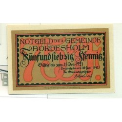 OLD GERMANY EMERGENCY PAPER MONEY - NOTGELD Bordesholm 1921 75 Pf Kirke