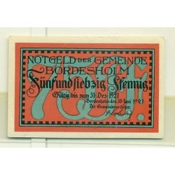 OLD GERMANY EMERGENCY PAPER MONEY - NOTGELD Bordesholm 1921 75 Pf Klosterkark