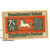 OLD GERMANY EMERGENCY PAPER MONEY - NOTGELD Braunschweig 1921 75 Pf