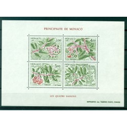 Monaco 1986 - Y & T sheet n. 36 - Strawberry tree's four seasons