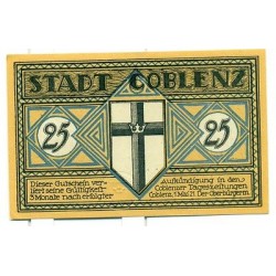 OLD GERMANY EMERGENCY PAPER MONEY - NOTGELD Coblenz 1921 25 Pf