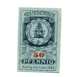 OLD GERMANY EMERGENCY PAPER MONEY - NOTGELD Dannenberg 1919 50 Pf