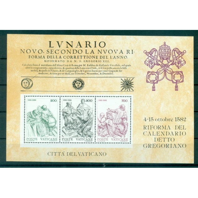 Vatican 1982 - Mi. n. BL 4 - Réforme du Calendrier grégorien