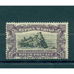 SAN MARINO 1918 "La Rocca" Surtaxé Overcharged L.2+5c