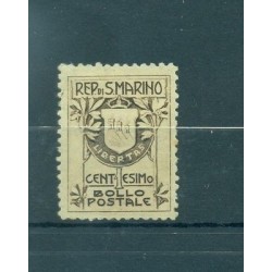 STEMMI - COATS SAN MARINO 1907 Mi 47 I 1 Cent