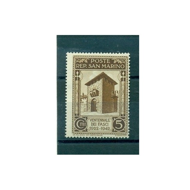 VENTENNALE DEI FASCI - SAN MARINO 1942 Not Issued Mi. 271 I 5 Cent.