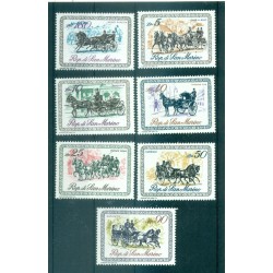 San Marino 1969 - Mi. n. 929/935 - Horse-Drawn Carriages