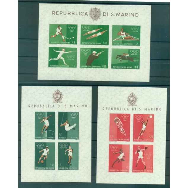 San Marino 1960 - Mi. n. Bl. 5/7 - Olimpiadi di Roma
