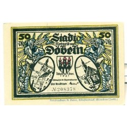 OLD GERMANY EMERGENCY PAPER MONEY - NOTGELD Dobeln 1921 50 Pf 1