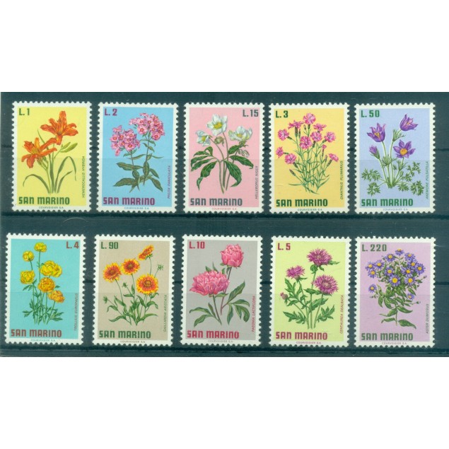 San Marino 1971 - Mi. n. 984/993 - Flowers