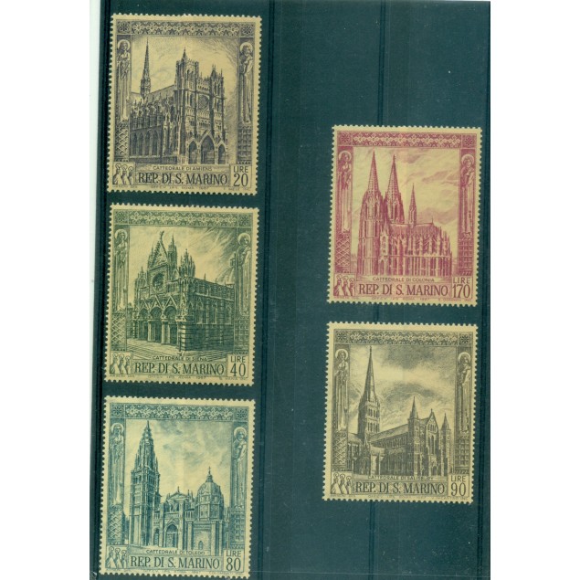 San Marino 1967 - Mi. n. 897/901 - Cattedrali gotiche