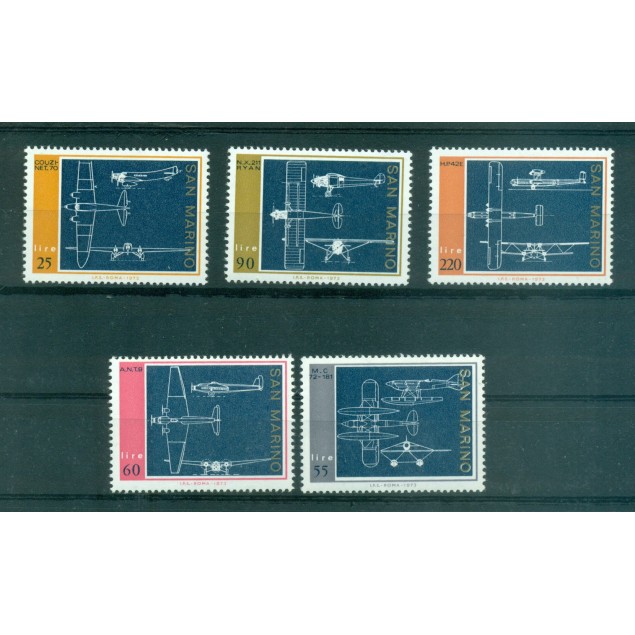 San Marino 1972 - Mi n. 1041/1045 - Aviazione