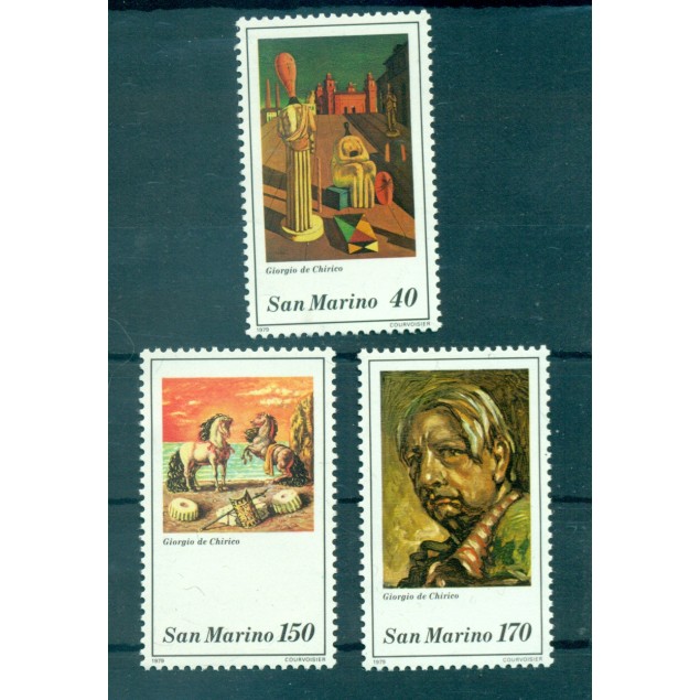 Saint-Marin 1979 - Mi. n. 1198/1200 - Giorgio de Chirico