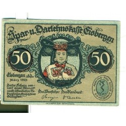 OLD GERMANY EMERGENCY PAPER MONEY - NOTGELD Eisbergen 1921 50 Pf  C