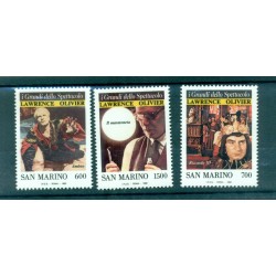 San Marino 1990 - Mi. n. 1444/1446 - Sir Lawrence Olivier