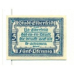 OLD GERMANY EMERGENCY PAPER MONEY - NOTGELD Elberfeld 1920