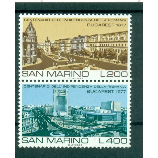 Saint-Marin 1977 - Mi n. 1145/1146 - Villes du Monde III Bucarest