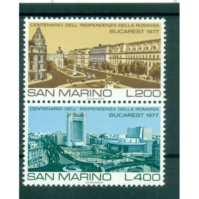 San Marino 1977 - Mi n. 1145/1146 - Città del Mondo III Bucarest