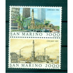 San Marino 1986 - Mi n. 1341/1342 - City of the World X Chicago