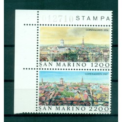 San Marino 1987 - Mi n. 1375/1376 - Città del Mondo XI Copenaghen