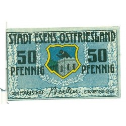 OLD GERMANY EMERGENCY PAPER MONEY - NOTGELD Esens 1920 50 Pf