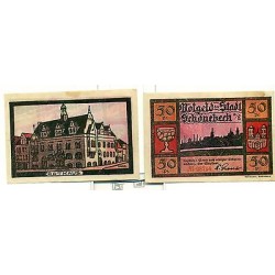 OLD GERMANY EMERGENCY PAPER MONEY - NOTGELD Schonebeck 1921 50 Pf 2 Rathaus