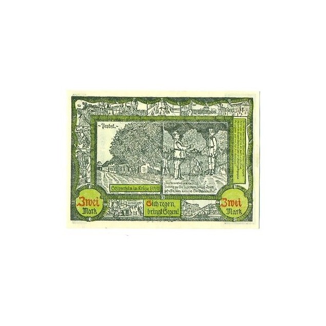 OLD GERMANY EMERGENCY PAPER MONEY - NOTGELD Soldin 1921 2 Mk