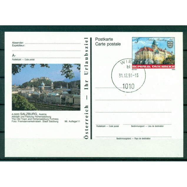 Autriche  1990 - Entier postal  Salzbourg - 5 S